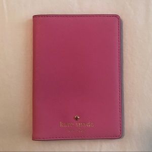 Bright pink Kate Spade passport holder